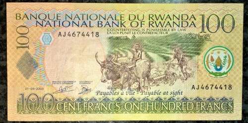 RWANDA 100 FRANCS 2003