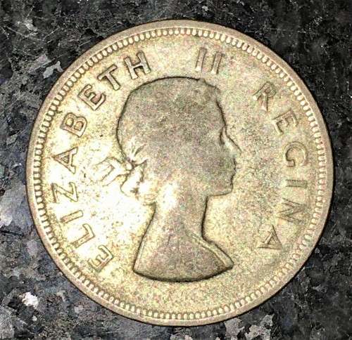 S A UNION SILVER 2 1/2 SHILLING 1957