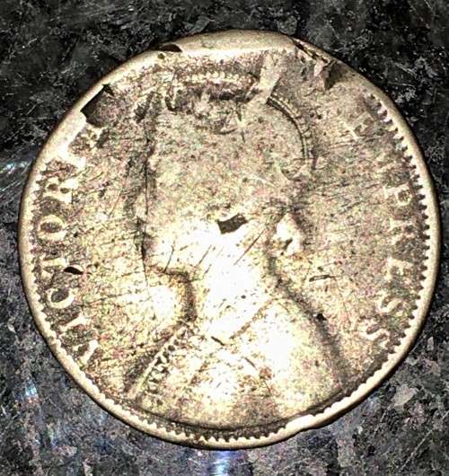 INDIA SILVER 1 RUPEE 1901 SILVER .917