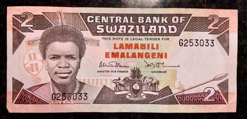 SWAZILAND 2 EMALANGENI 1987
