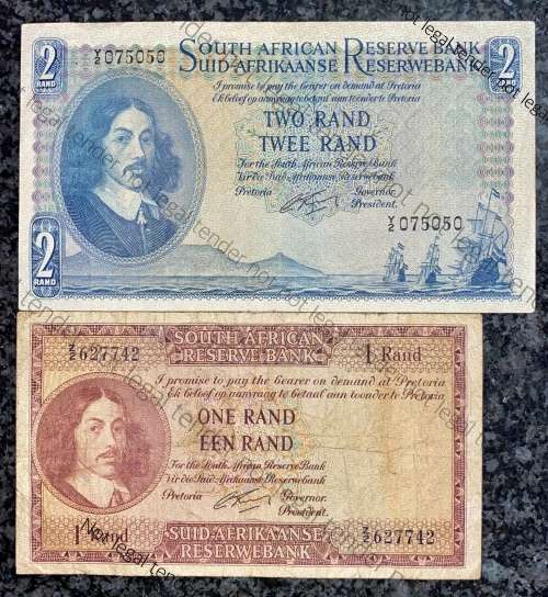 REPLACEMENT NOTE SET G RISSIK R2  Y2 & R1  Z2  FIRST ISSUE E/A 1961 (1 BID TAKES ALL)