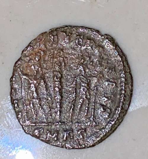 ROMAIN EMPIRE CONSTANTINE II DELMATUIS SISCIA 324AD -337AD TWO WARRIORS
