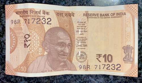 INDIA 10 RUPEE  MAHATMA GANDHI 2018