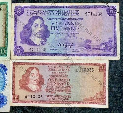 COMPLETE SET REPLACEMENT NOTES TW DE JONGH R10 -W6, R5 -X1, R2 -Y2 & R1 -Z26 -- 1967-1975