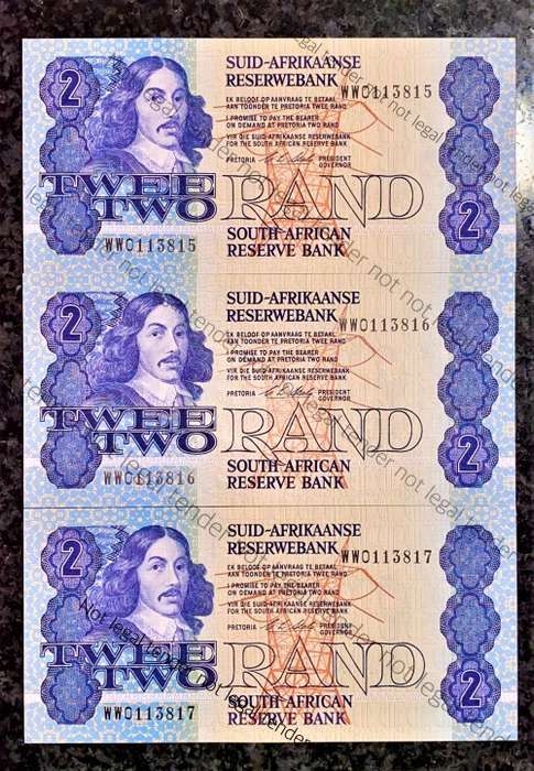 REPLACEMENT NOTES CL STALS R2 IN SEQUENCE WW0113815-817 -- 1ST ISSUE 1990 UNC(1 BID TAKES ALL)