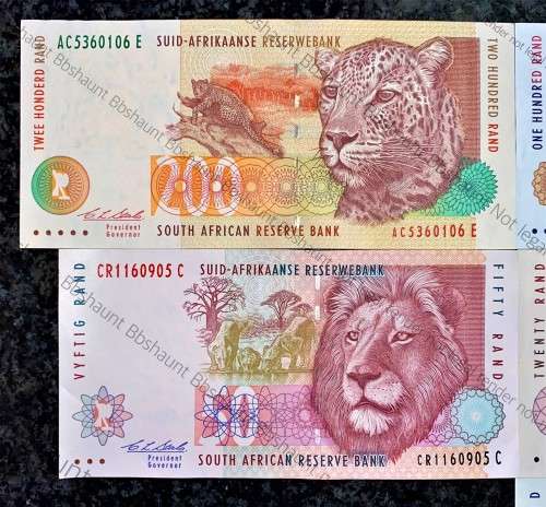 COMPLETE SET OF CL STALS & DECIMALS R200 TO R10 SECOND ISSUE 1994 UNC-AUNC+ ( 1 BID TAKES ALL)
