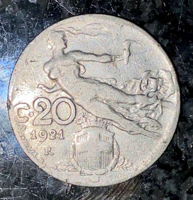 ITALY 20 CENTESIMI 1921