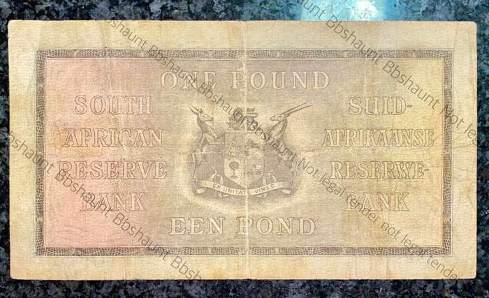 J POSTMUS 1 POUND 17TH NOVEMBER 1941 ENG/AFR A106 FIRST ISSUE VAN RIEBEECK WTM