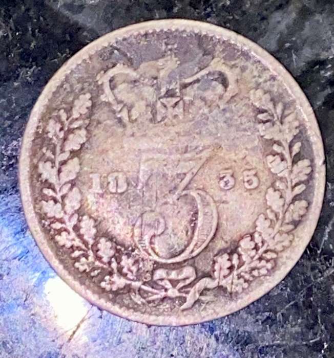GREAT BRITAIN SILVER 3 PENCE 1835
