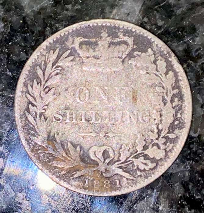 GREAT BRITAIN SILVER 1 SHILLING 1881