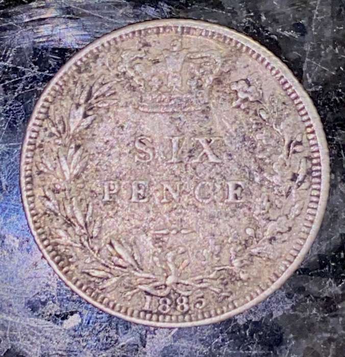 GREAT BRITAIN SILVER 6 PENCE 1885