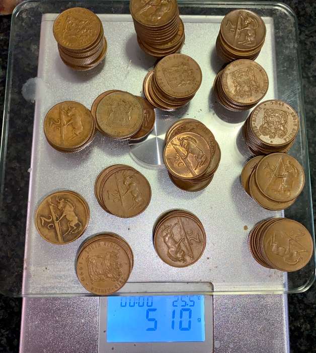 SOUTH AFRICA 2 CENT HALF KILO VARIOUS DATES 2ND DECIMAL 1965-1989