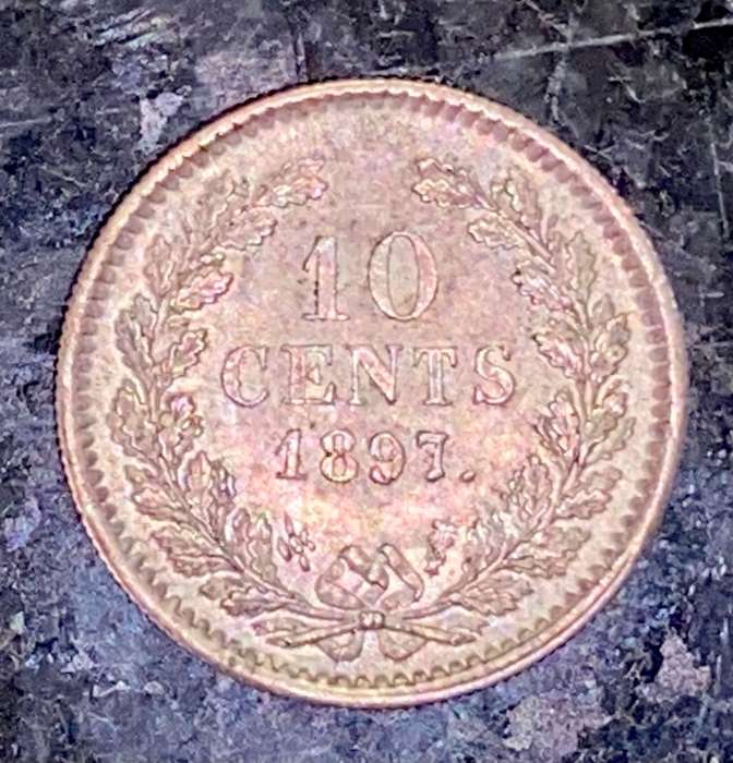 NETHERLANDS SILVER 10 CENT 1897
