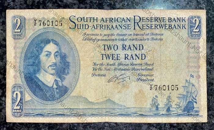 REPLACEMENT NOTE G RISSIK R2  -- Y2 -- VAN RIEBEECK WTM 1ST ISSUE 1962 E/A