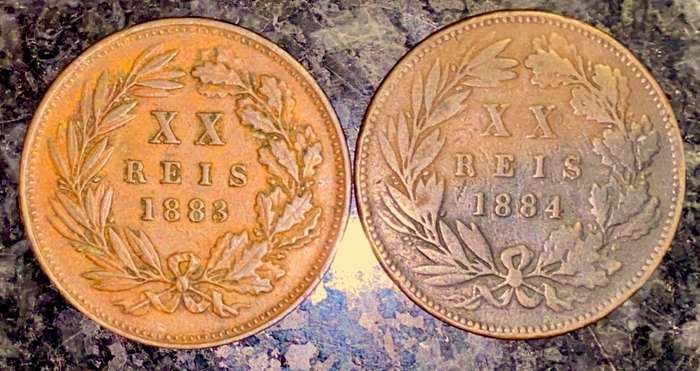 PORTUGAL SET 20 REIS 1893 & 1894 (1 BID TAKES ALL)