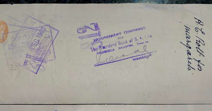 BARCLAYS BANK COLONIAL & OVERSEAS IN SEQ POUNDS 1956 CAPE HOPE 1D STAMP -- ST JOHN AMBULANCE BRIGAD