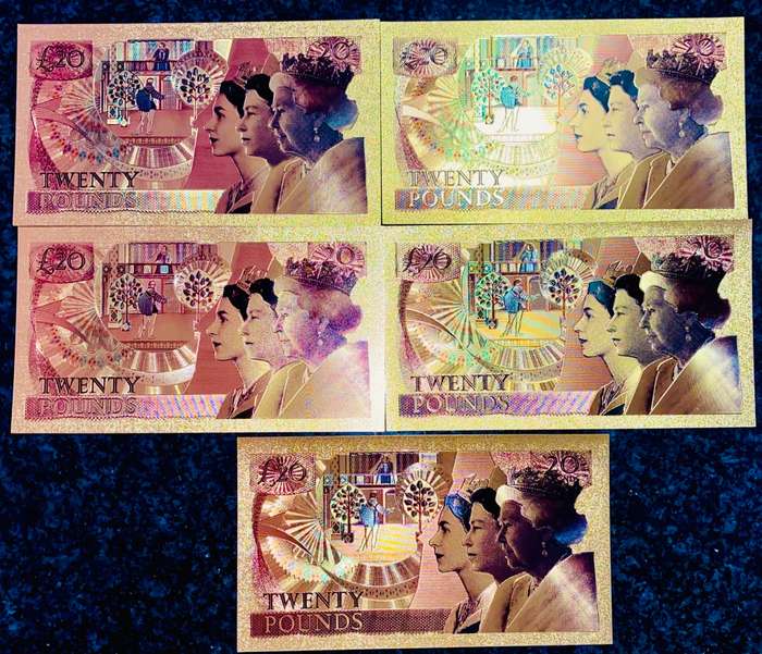 GREAT BRITAIN -- QUEENS PLATINUM JUBILEE SET -- COLORIZED GOLD FOIL999 CARD - WITH CERT & FOLDER