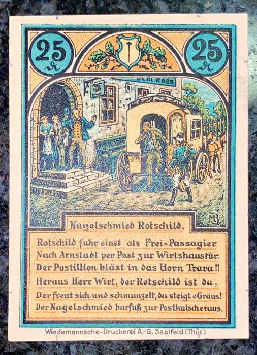GERMANY 25 PFENNIG - LIMENAU - 1921 UNC NOTGELD (EMERGENCY MONEY) - AMAZING ART