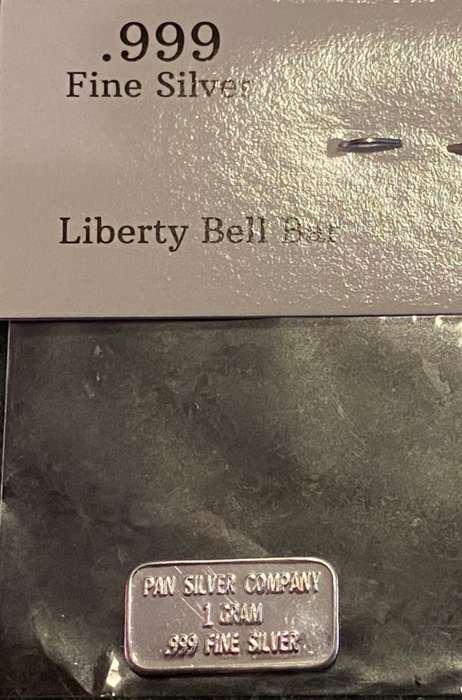 U S A -- THE LIBERTY BELL + CERT - UNITED STATES OF AMERICA - 1 GRAM FINE SILVER BARS(BID PER BAR)