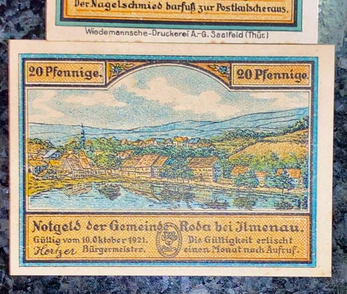GERMANY SET - RODA 50 PFENNIG, 25 PF & 20 PFENNIG 1921 - UNC NOTGELD (EMERGENCY MONEY) - AMAZING ART