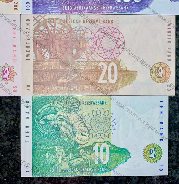 COMPLETE SET OF CL STALS & DECIMALS R200 TO R10 SECOND ISSUE 1994 UNC (1 BID TAKES ALL)