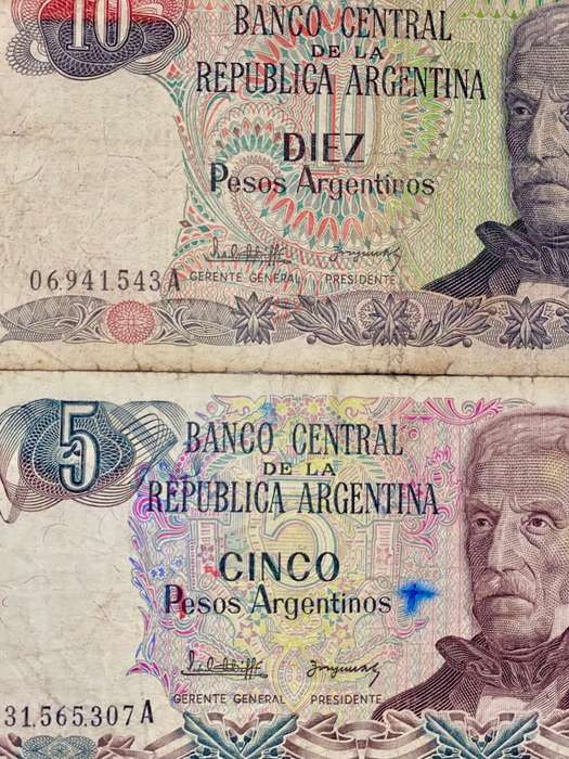 ARGENTINA SET 10 PESOS & 5 PESO (1 BID TAKES ALL)
