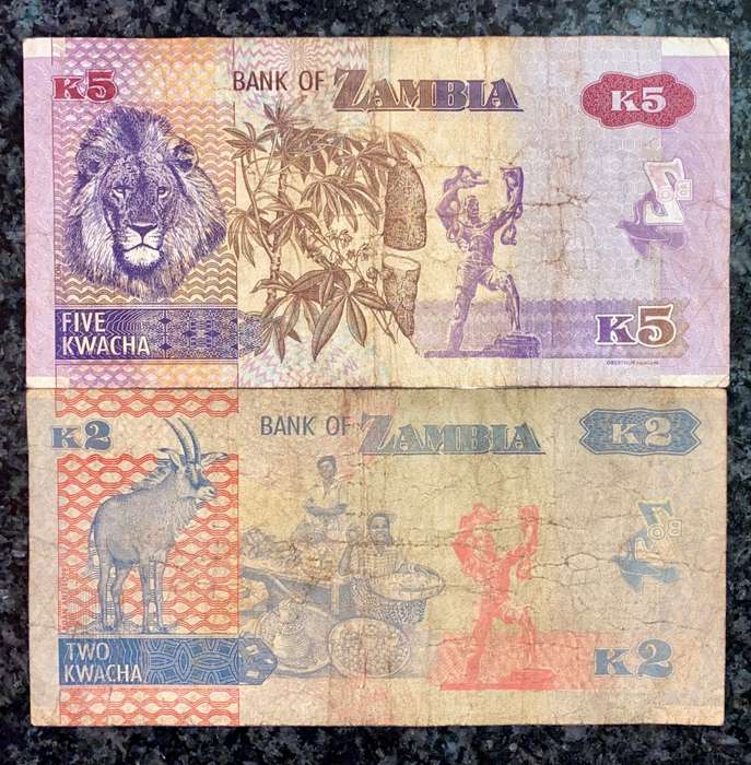 ZAMBIA  SET 5 KWACHA & 2 KWACHA 2020(1 BID TAKES ALL)