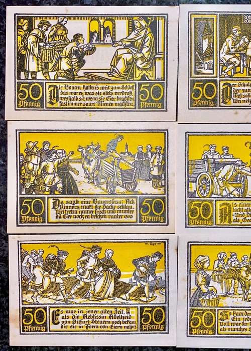 GERMANY SET - DITFURT - 50 PFENNIG 1921 - UNC NOTGELD (EMERGENCY MONEY) - AMAZING ART(1 BID TAKE AL