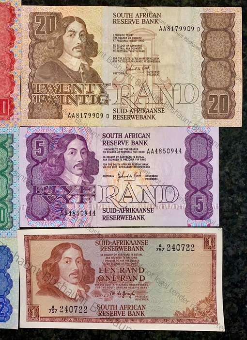 COMPLETE SET OF ALL AA GPC DE KOCK & DECIMALS R50AA TO R2A - 1980s(R1A TW DE JONGH)(1 BID TAKES AL