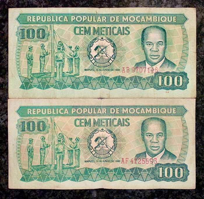MOZAMBIQUE 100 METICAIS 1980(1 BID TAKES ALL)