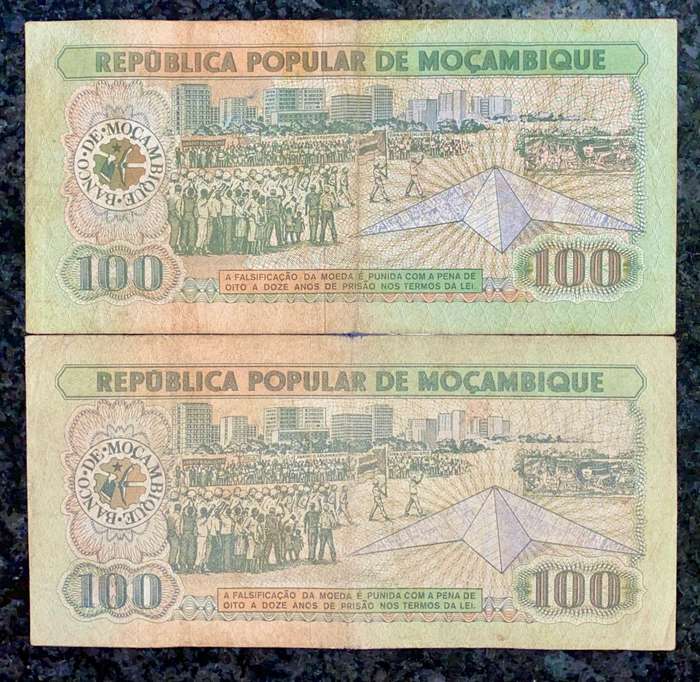 MOZAMBIQUE 100 METICAIS 1980(1 BID TAKES ALL)