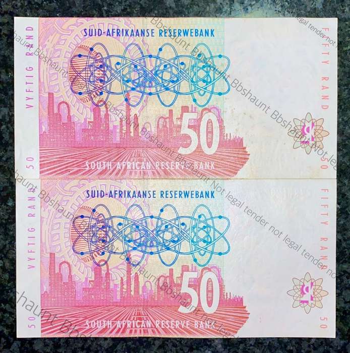 TT MBOWENI R50 IN SEQUENCE CV8112222-8112221 -- AUNC 2004 SECOND ISSUE [ LION WTM ](1 BID TAKES ALL)