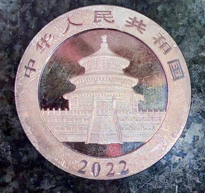 CHINA SILVER 10 YUAN 2022 -- PANDA -- 99,99 SILVER