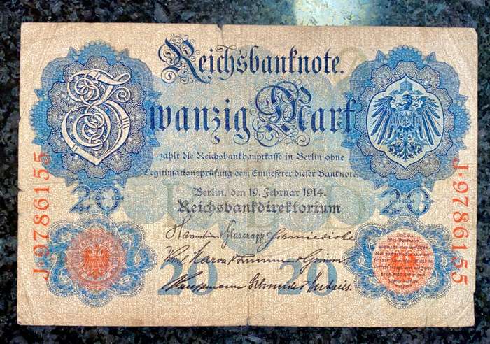 GERMANY 20 MARK 1914