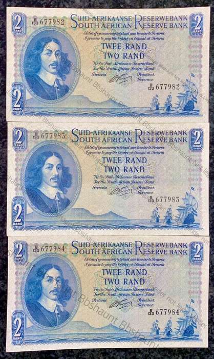 G RISSIK R2 IN SEQUENCE B133 677984-982 UNC A/E FIRST ISSUE 1962 (1 BID TAKES ALL)