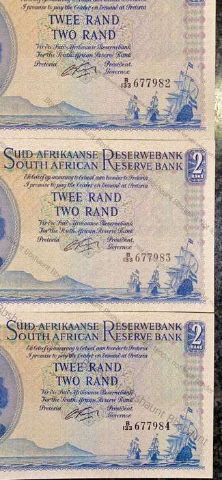 G RISSIK R2 IN SEQUENCE B133 677984-982 UNC A/E FIRST ISSUE 1962 (1 BID TAKES ALL)