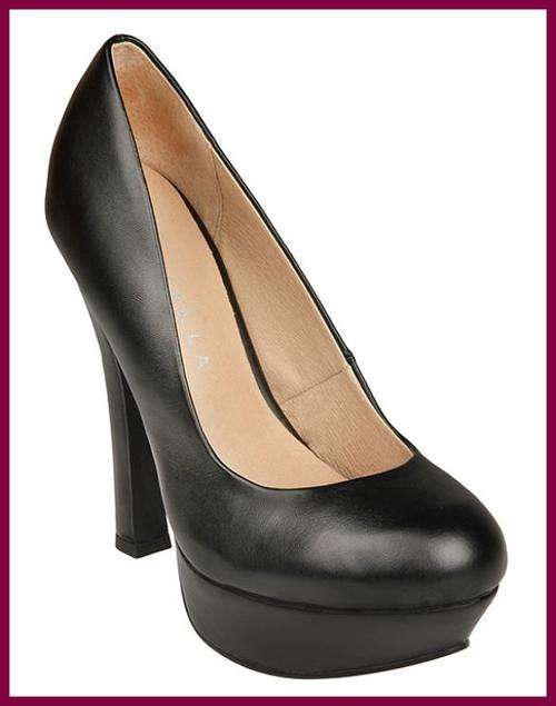 BLACK LYNETTE LEATHER SHOES FROM DANIELLA MICHELLE - ZOOM - SIZES : 6 AND 7