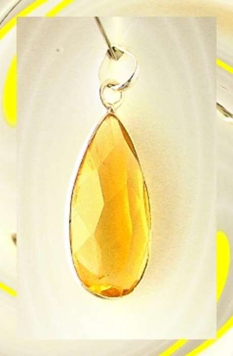 SOLID 925 STERLING SILVER NATURAL CITRINE PENDANT