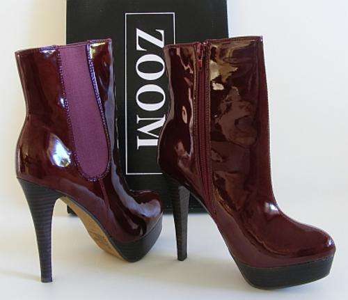 BURGANDY VIOLETTE BOOTS FROM ZOOM - SIZE: 5 ONLY