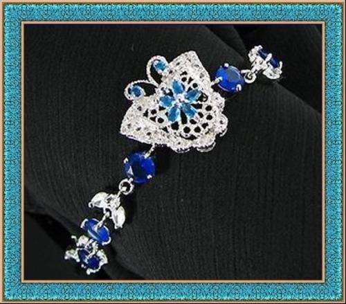 *R1* - EYE-CATCHING SAPPHIRE CZ BUTTERFLY BRACELET