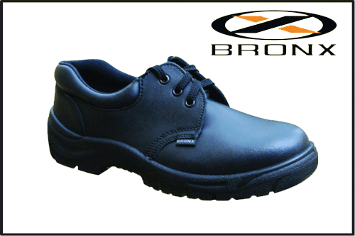 *R1* - SIZE: 9 - BRONX EXCEL STEEL TOE SAFETY SHOES - BLACK