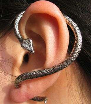 *R1* - SNAKE BRONZE PIERCED EAR WRAP / CUFF (6 AVAILABLE)