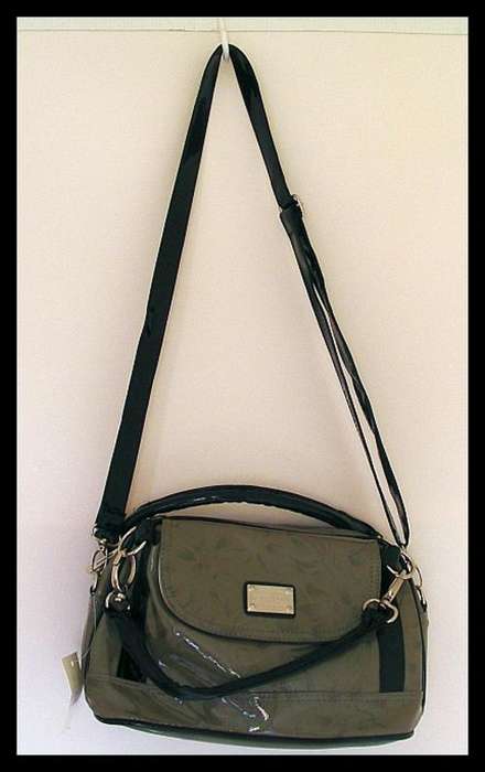 *R1* - GORGEOUS SHIMMER GREY HANDBAG WITH LONG & SHORT STRAPS