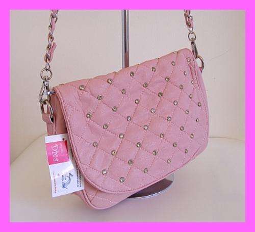 *R1 SALE* - SOFT PINK HANDBAG WITH DIAMANTE STUDS FROM DIVA