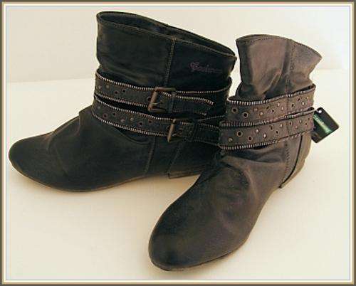 SIZE: 6 - BLACK ANKLE BOOTS WITH ZIP DETAIL FROM COOLWAY