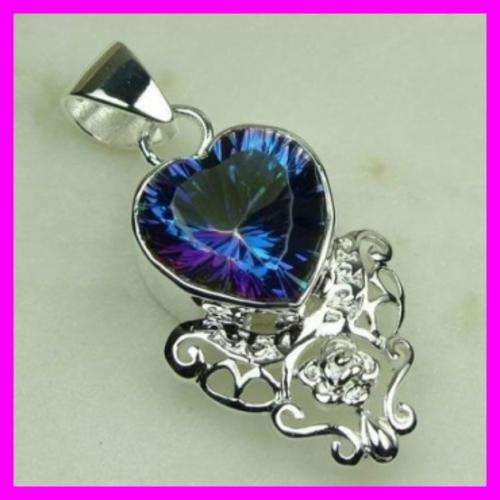 GORGEOUS 925 STERLING SILVER MYSTIC TOPAZ PENDANT