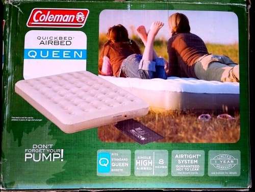 ** R1 CLEARANCE SALE ** COLEMAN QUICK AIRBED QUEEN SIZE INFLATABLE MATTRESS