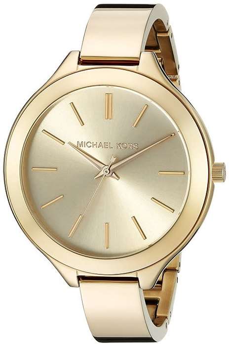 PLS READ DESCRIPTION - MICHAEL KORS SLIM RUNWAY CHAMPAGNE DIAL LADIES WATCH - 40mm (MK3275)