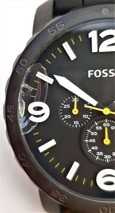 PLS READ DESCRIPTION - FOSSIL NATE STAINLESS STEEL ION-PLATED MENS WATCH - 50mm (JR1425)