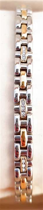CITIZEN WATCH AND BRACELET SET WITH SWAROVSKI CRYSTALS WITH ORIGINAL ROSEWOOD BOX - 21mm (EJ6044)